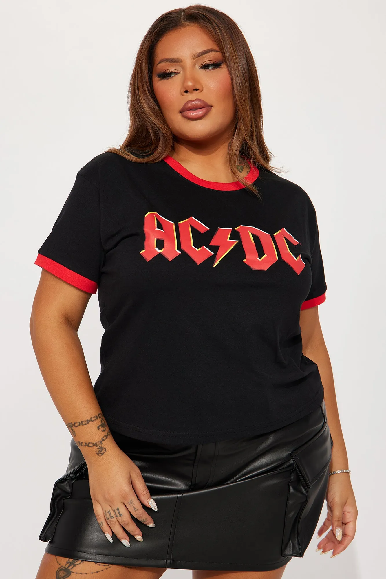 ACDC Rocker Ringer Tee - Black/Red