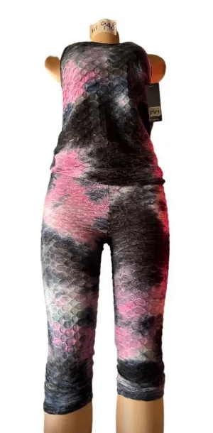 Active Tie Dye Sports Tank & Capris Wholesale