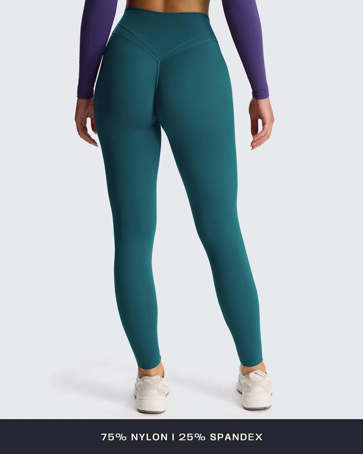 Aoxjox High Waisted Workout Siren Leggings for Women Hidden Scrunch Butt Lifting Tummy Control Yoga Pants 26"