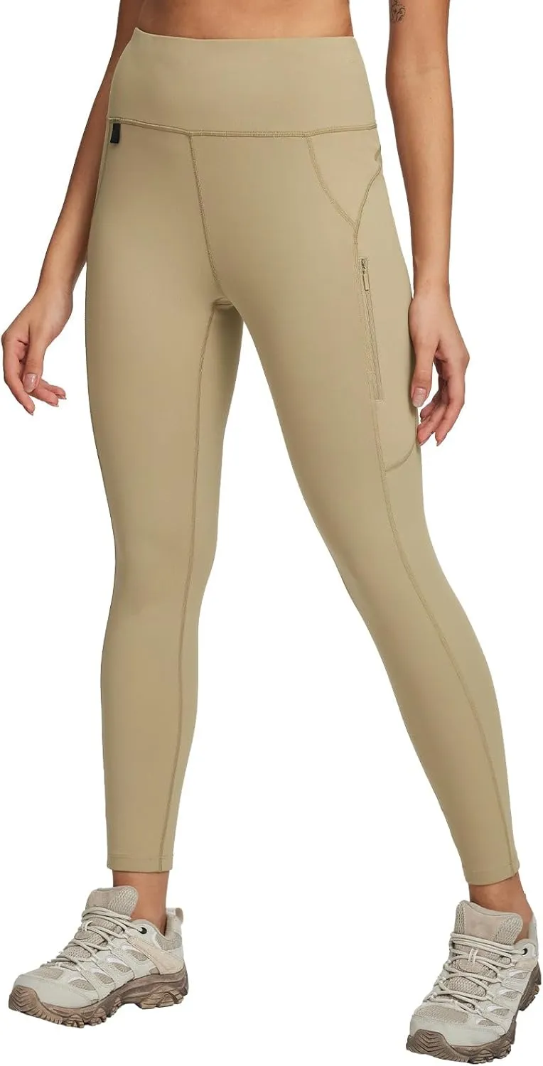 baleaf Women's High Waist Leggings with Pocket Hiking Pants Tummy Control 3 Pocket for Athletic Outdoor Running