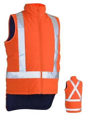 BISLEY BV0379XT REFLECTIVE HIVIS RAIL PUFFER VEST