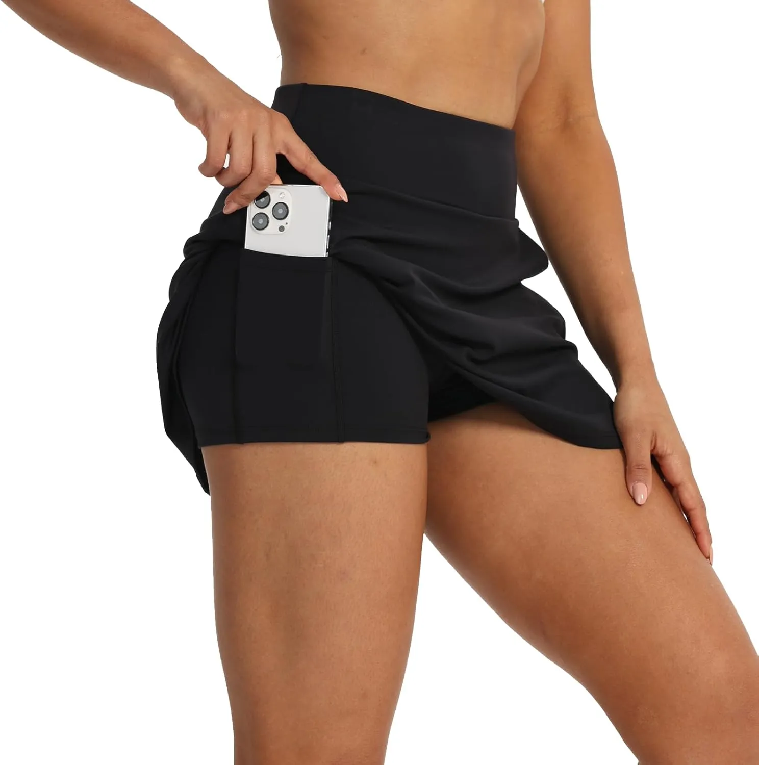 Blaosn Womens Mini Tennis Skirt Workout Athletic Golf Short Pencil Skirts Skort with Pockets Slit Cute Clothes Summer