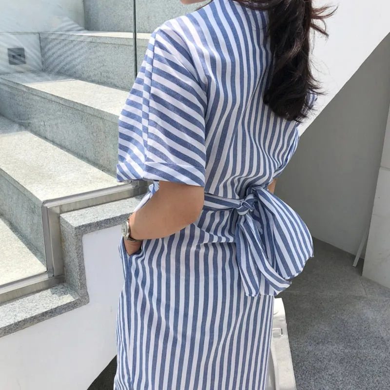 Blythe Blue Striped Couture Dress