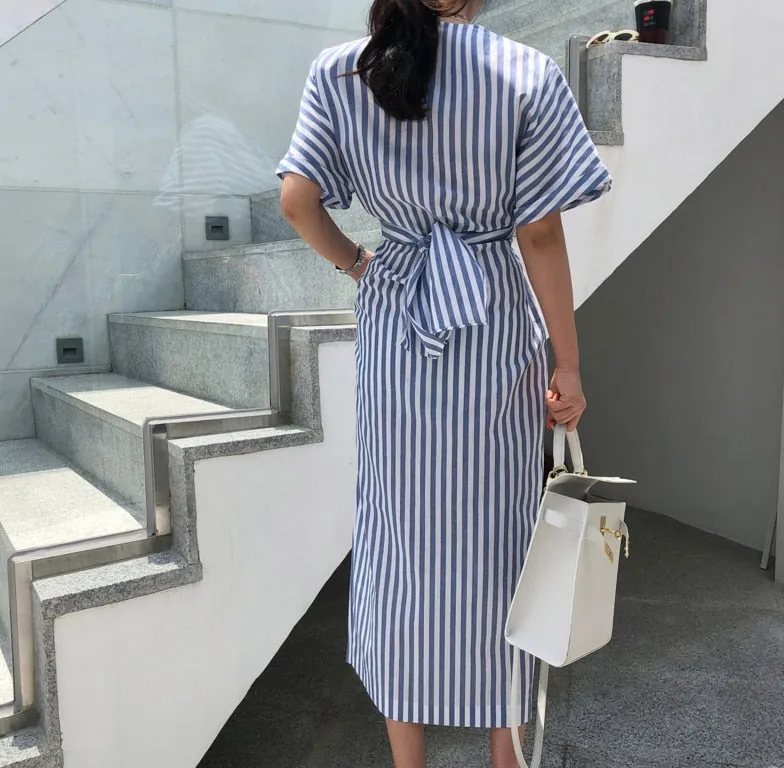 Blythe Blue Striped Couture Dress