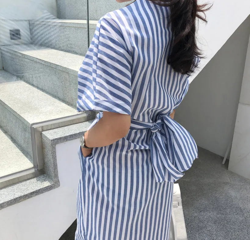Blythe Blue Striped Couture Dress