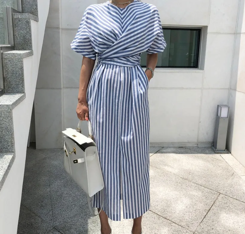 Blythe Blue Striped Couture Dress