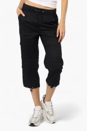 Canada Weather Gear Drawstring Cargo Capris - Black