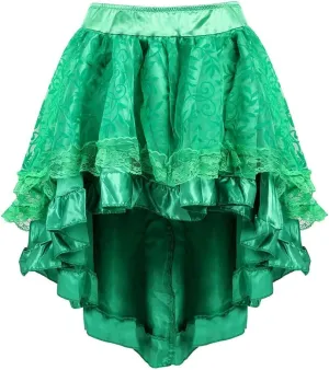 Casual Skirts for Women High Waisted Velvet Trim Elastic Waist A-Line Midi Skirt with Zipper Detail and Irregular Hem