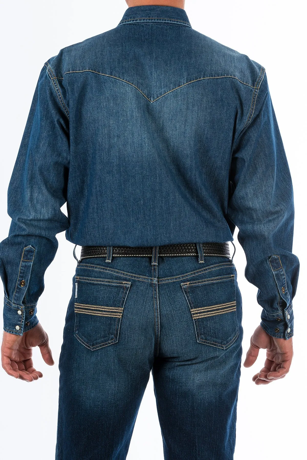 Cinch Mens Denim Western Snap Shirt