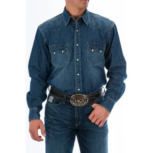 Cinch Mens Denim Western Snap Shirt
