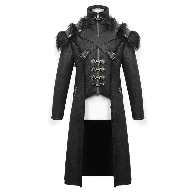 Coat with Detachable Faux Fur
