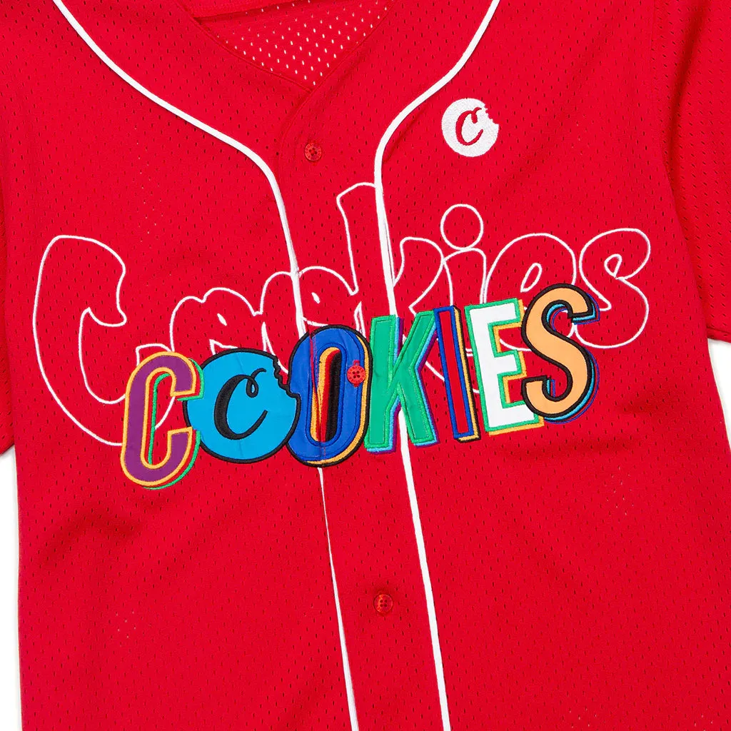 Cookies 'On The Block' Knit Athletic Jersey/ Emb/ Applique Artwork