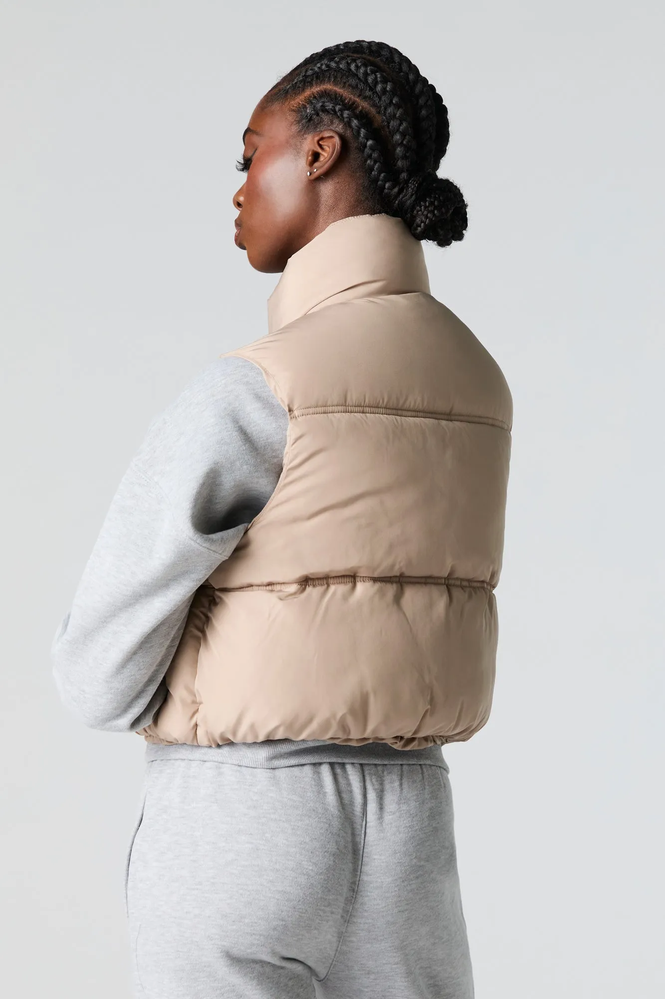 Cropped Puffer Vest