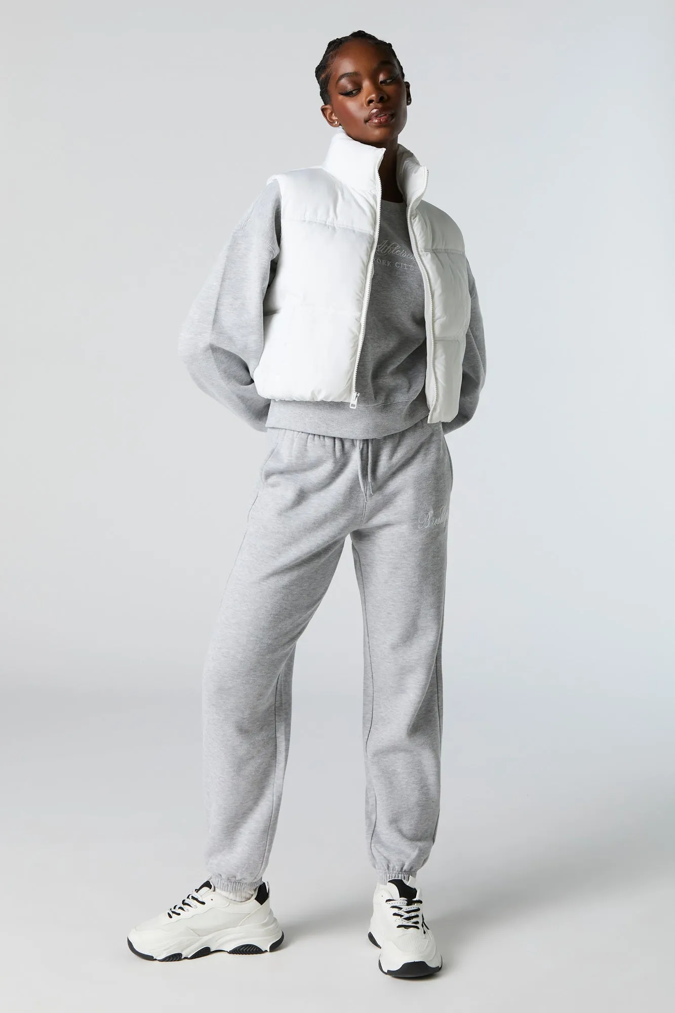 Cropped Puffer Vest