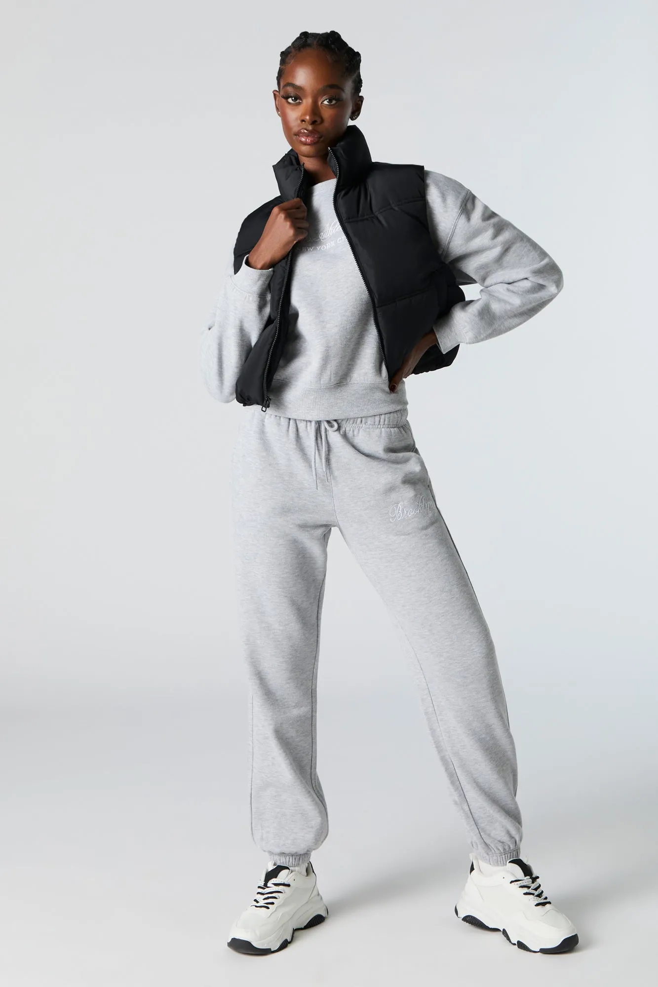 Cropped Puffer Vest