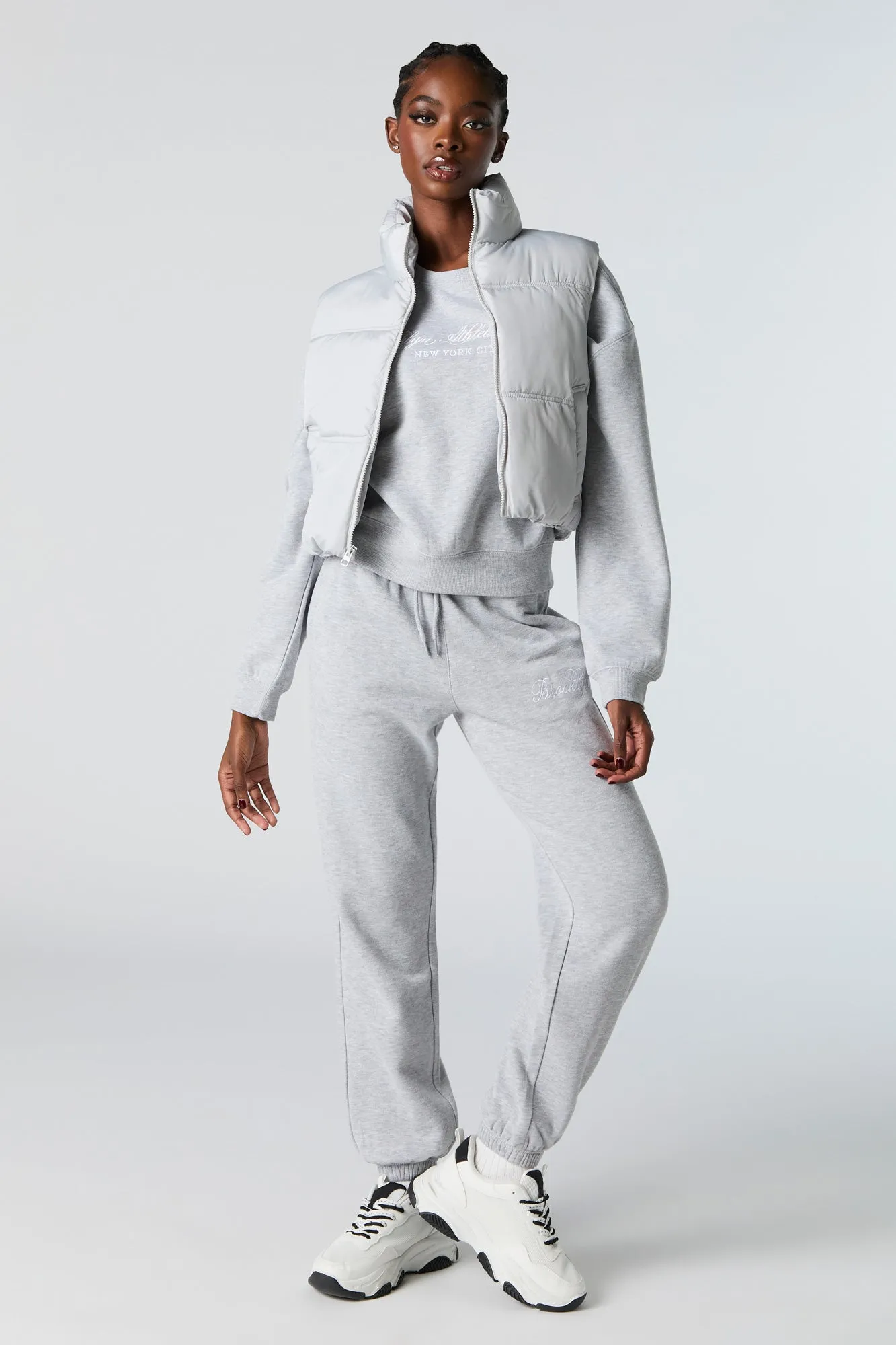 Cropped Puffer Vest