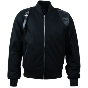 DM6J Men’s Holster Strap Bomber Jacket - Black