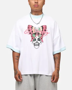 Ed Hardy Butterfly Ringer T-Shirt White