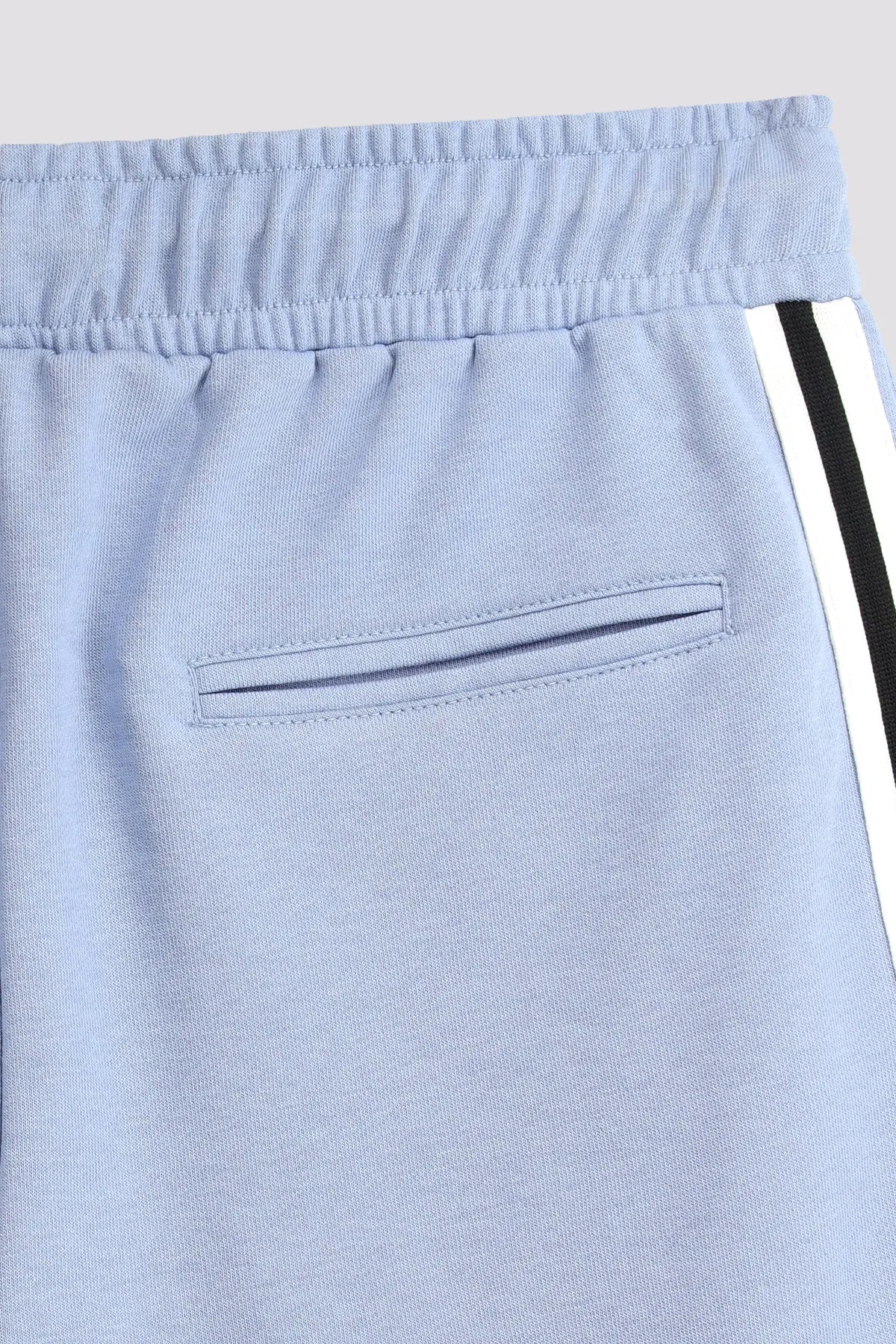 Faded Denim Athletic Grid Shorts (Plus size) - A24 - MSH053P