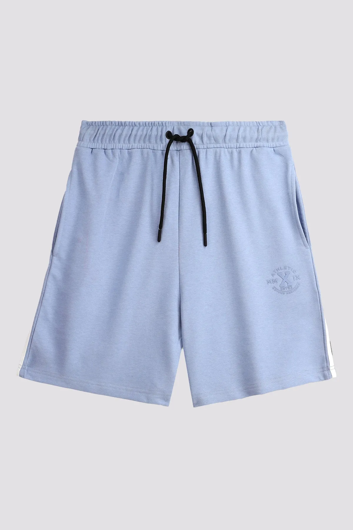 Faded Denim Athletic Grid Shorts (Plus size) - A24 - MSH053P