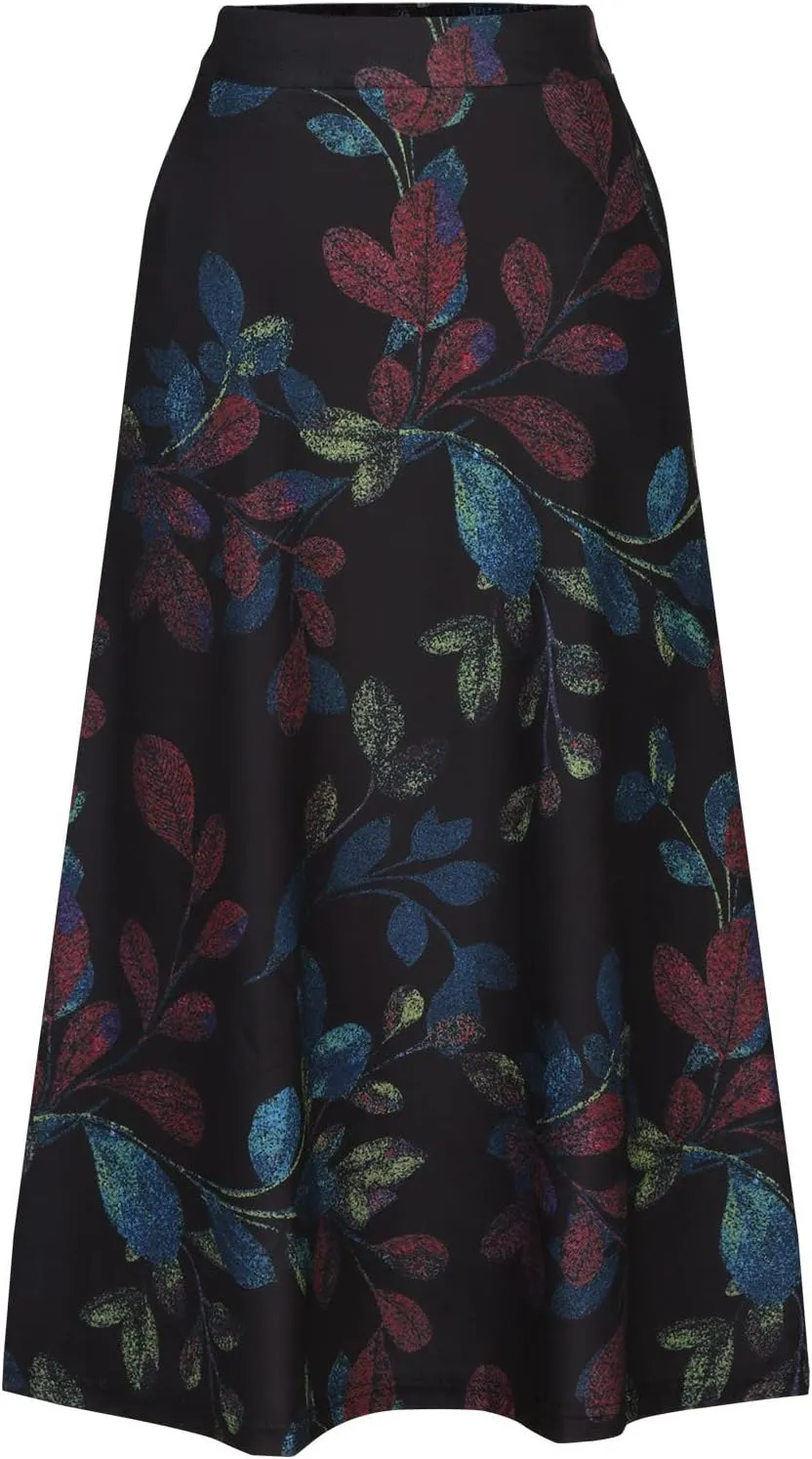 Fall Skirts for Women 2024 Long Length Casual Maxi Skirts Floral Print Plaid Beach Party Holiday Boho Skirt