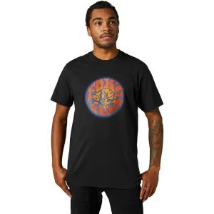 Fox Racing  Mens Black The Heater Short Sleeve Premium Tee T-Shirt Crew Neck