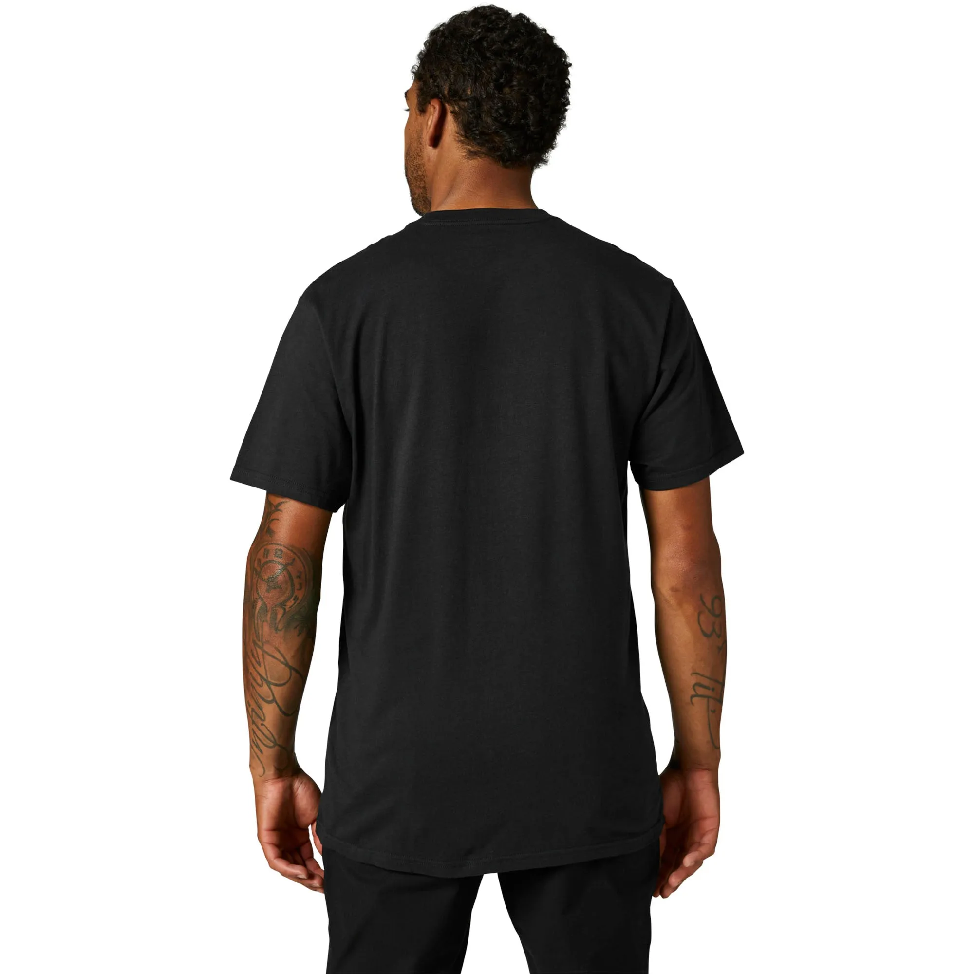 Fox Racing  Mens Black The Heater Short Sleeve Premium Tee T-Shirt Crew Neck