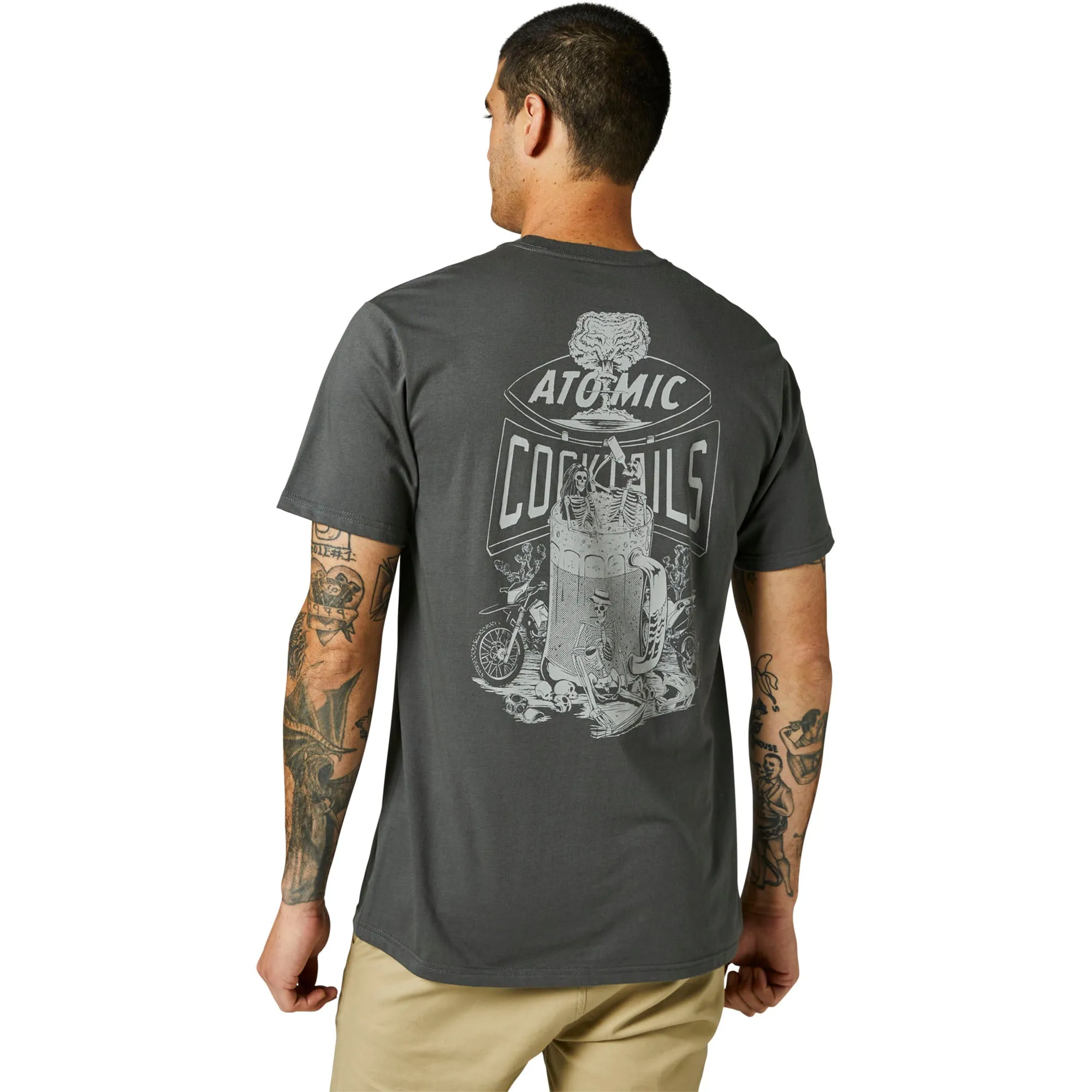 Fox Racing  Mens Dark Shadow Disquiet Premium Tee T-Shirt Short Sleeve Crew Neck