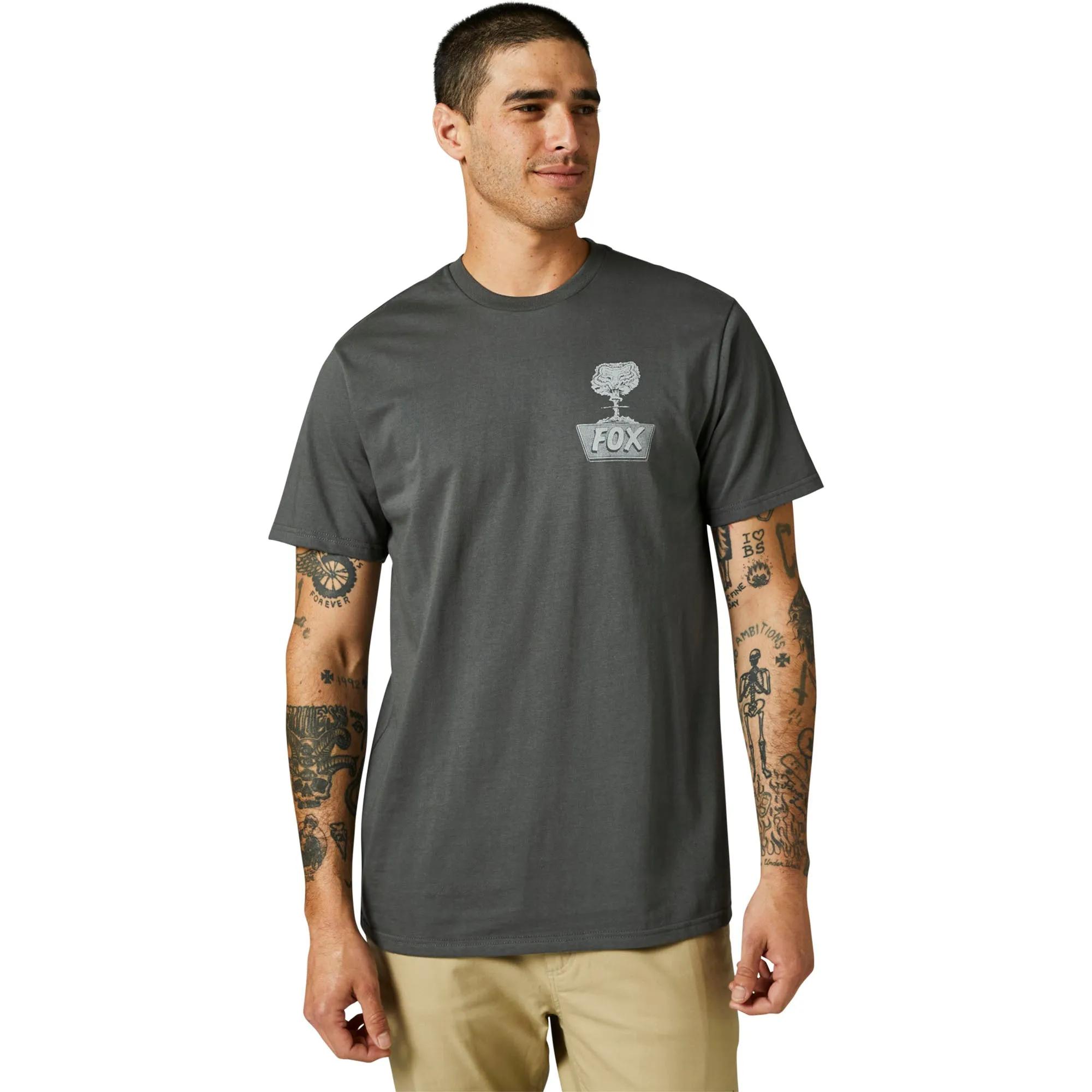 Fox Racing  Mens Dark Shadow Disquiet Premium Tee T-Shirt Short Sleeve Crew Neck