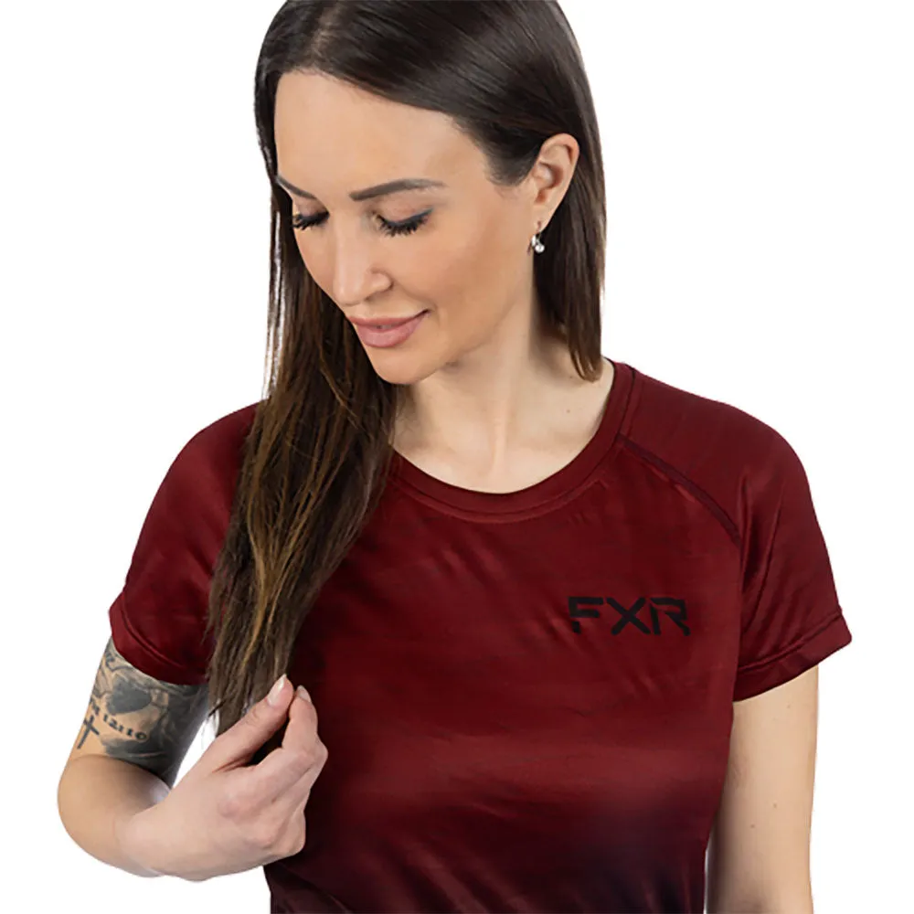 FXR Exhale Active T-Shirt Raspberry-Black Pink