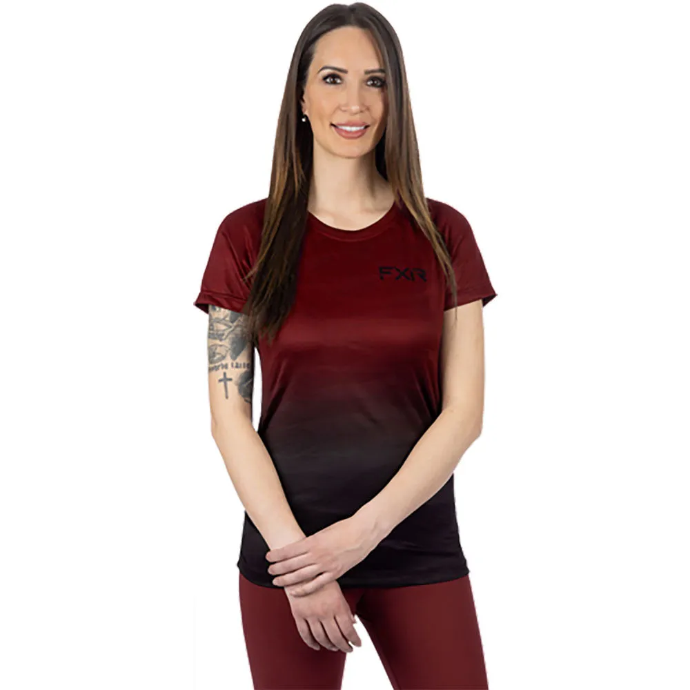 FXR Exhale Active T-Shirt Raspberry-Black Pink