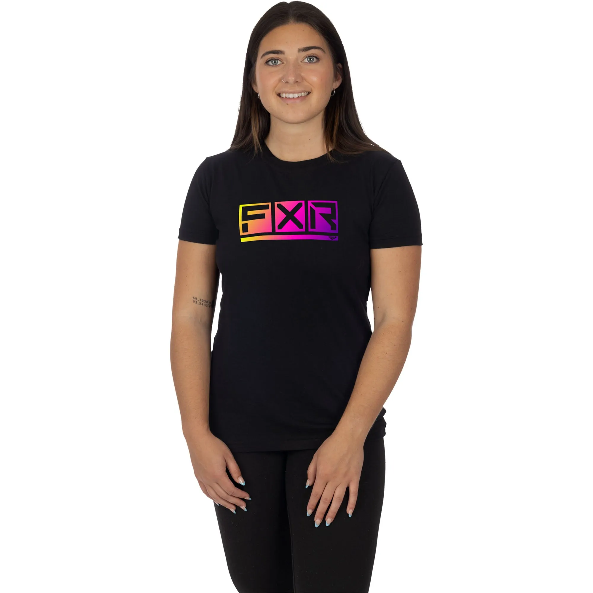FXR Podium Premium T-Shirt Black/Neon Fusion
