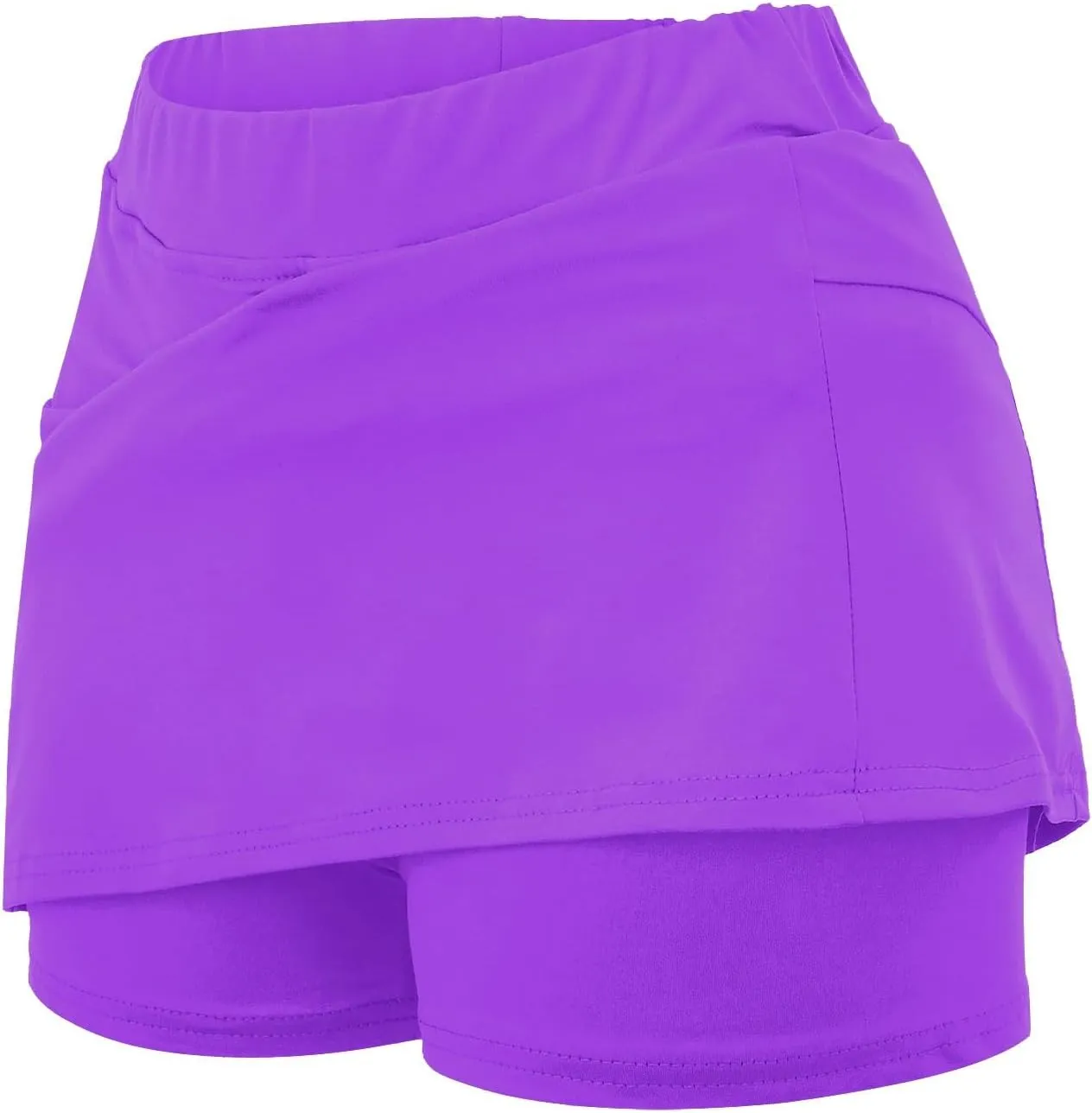Generic Skorts for Women with Pockets - Lightweight Skirt Athletic Inner Shorts for Running Tennis Golf Workout Sports