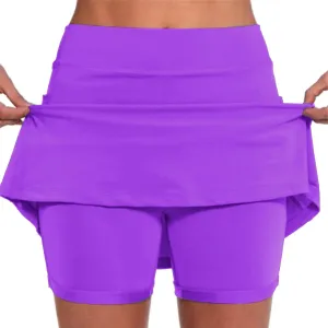 Generic Skorts for Women with Pockets - Lightweight Skirt Athletic Inner Shorts for Running Tennis Golf Workout Sports