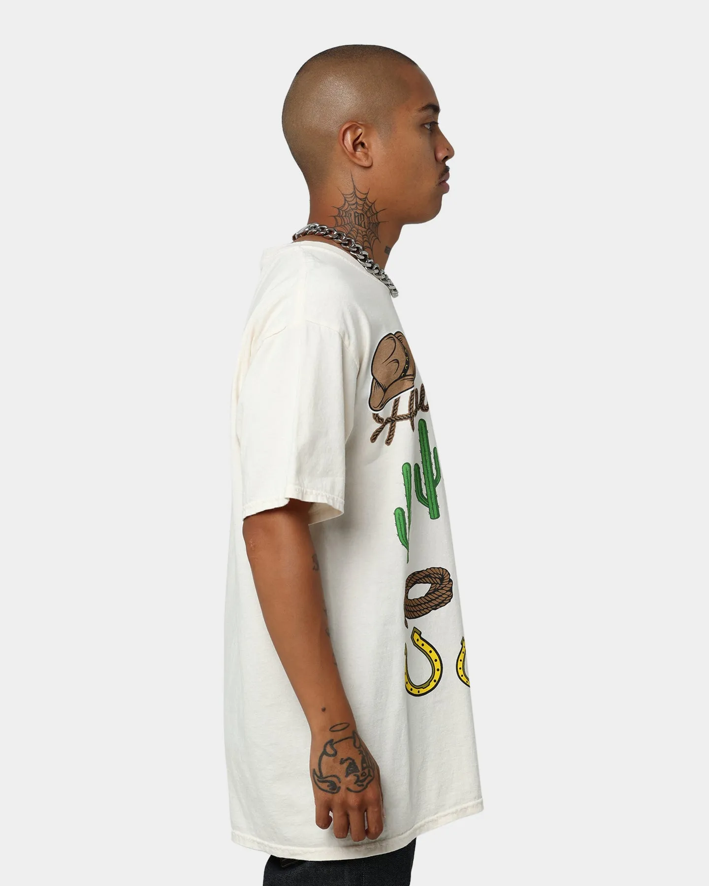 Goat Crew All Over Houston Vintage T-Shirt Off White