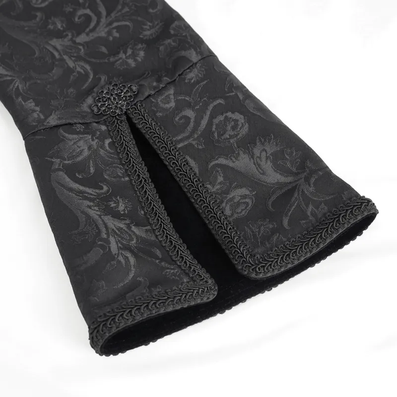 Gothic Pattern Swallowtail Coat / Men's Flared Sleeves Zipper Tailcoat