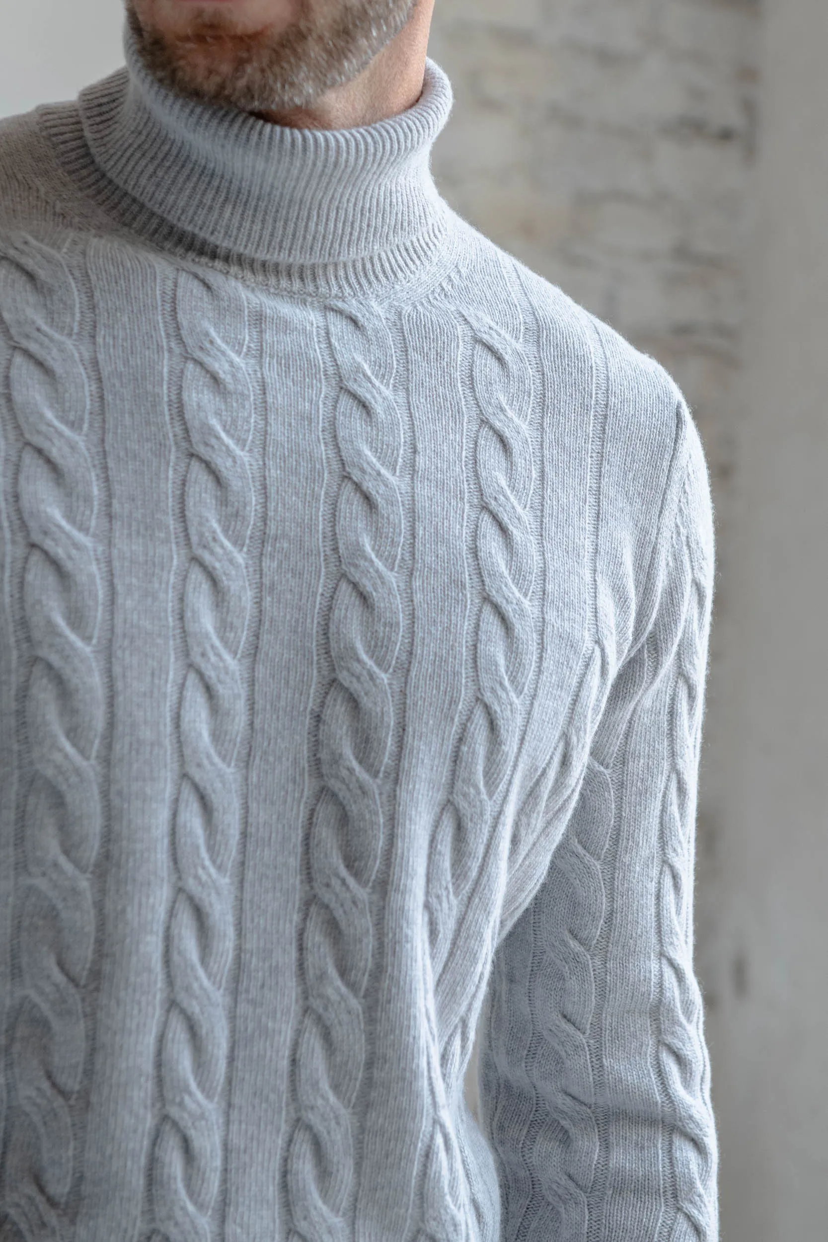 Grey turtleneck  Made in Italy