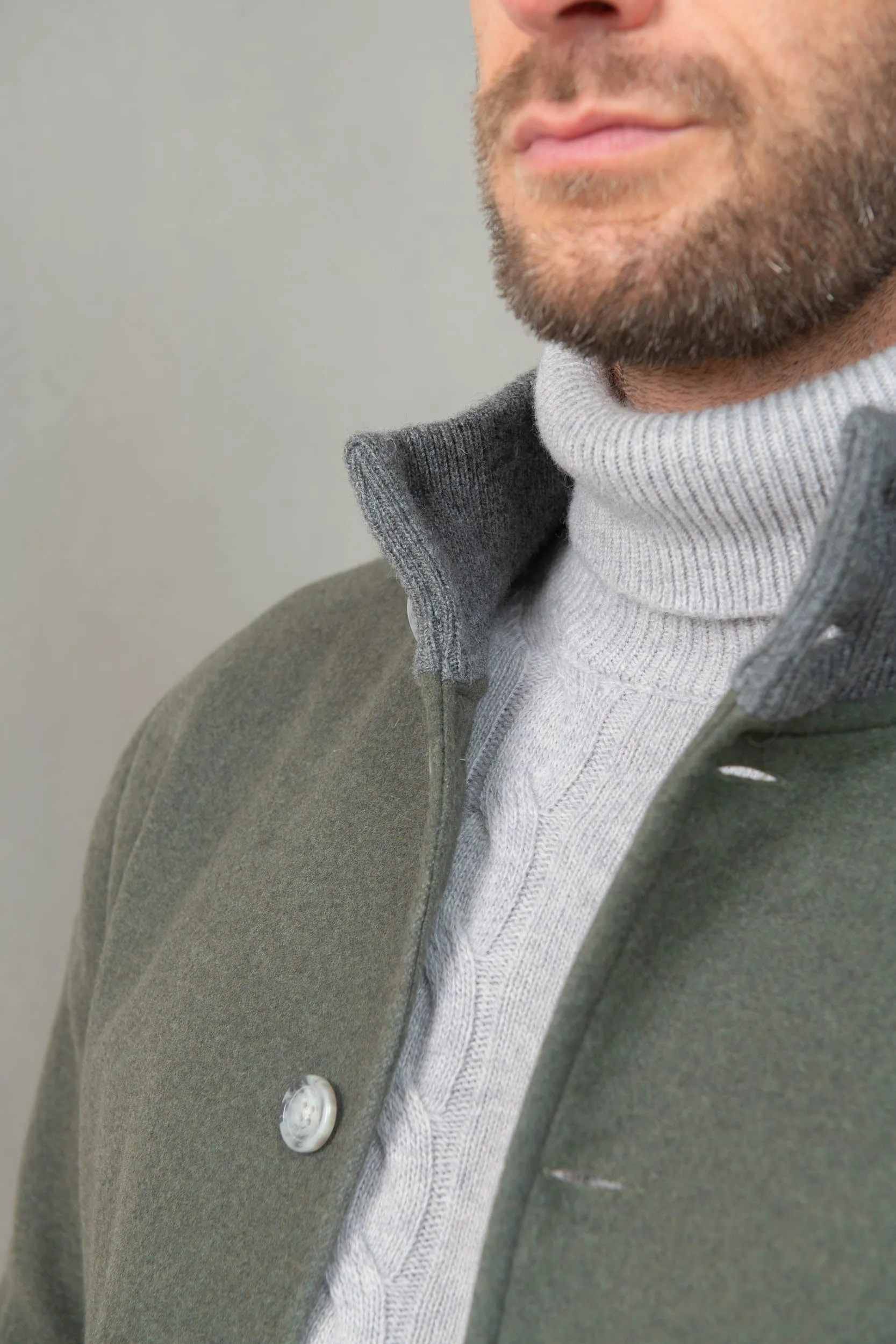 Grey turtleneck  Made in Italy