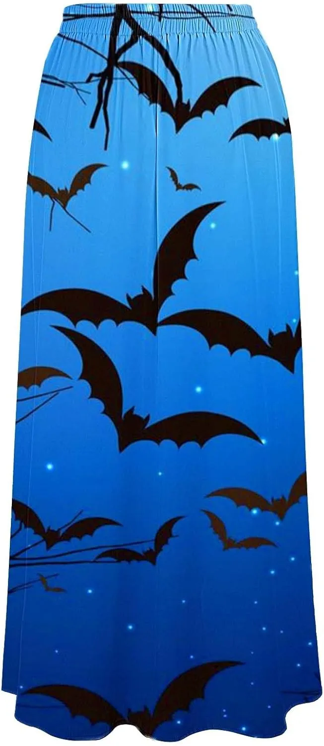 Halloween Costumes Womens Skirts Party Beach Pocket Long Maxi Skirt Fluffy Skirts for Women Halloween Skirt Tool