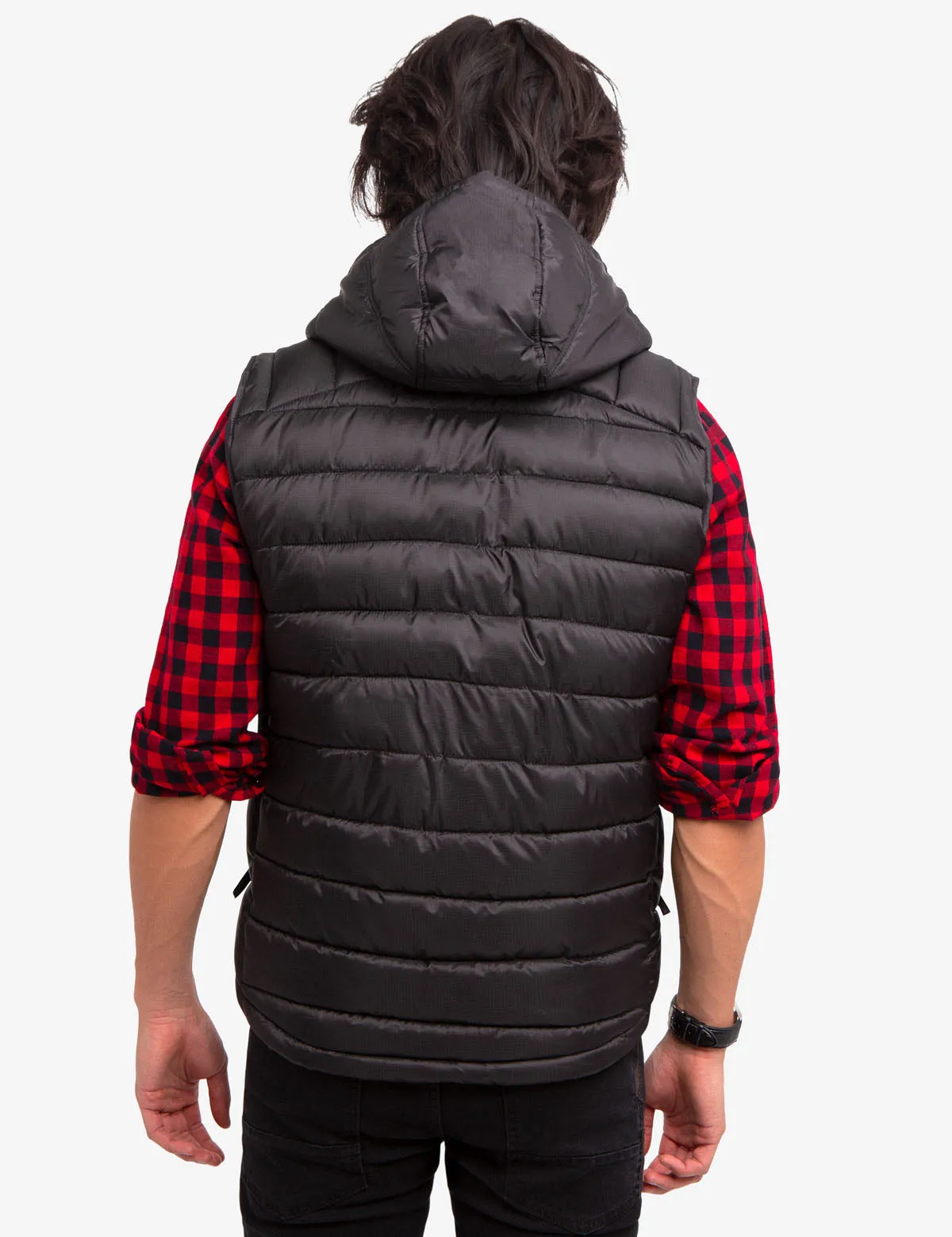 HOODED PUFFER VEST