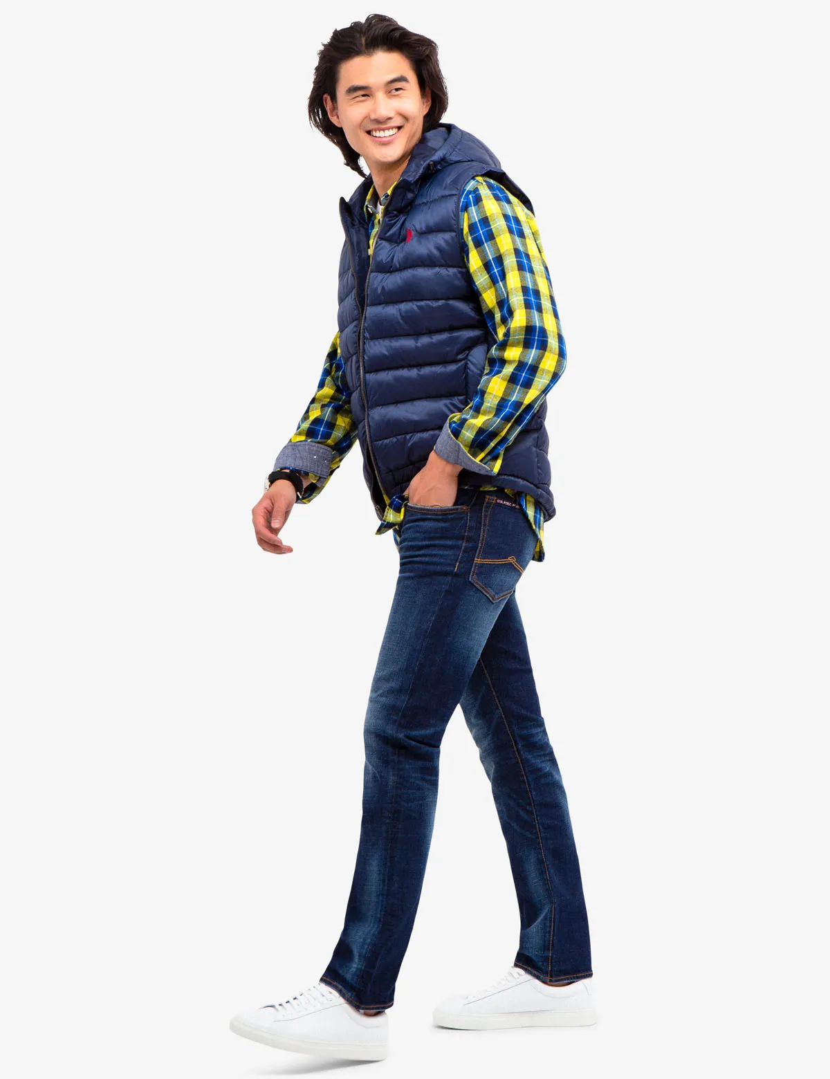 HOODED PUFFER VEST