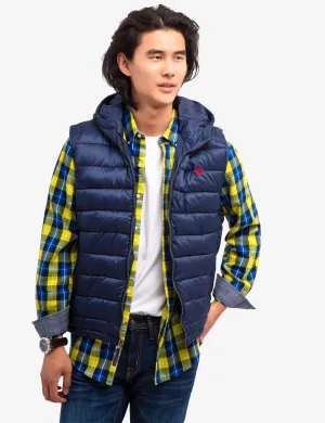 HOODED PUFFER VEST