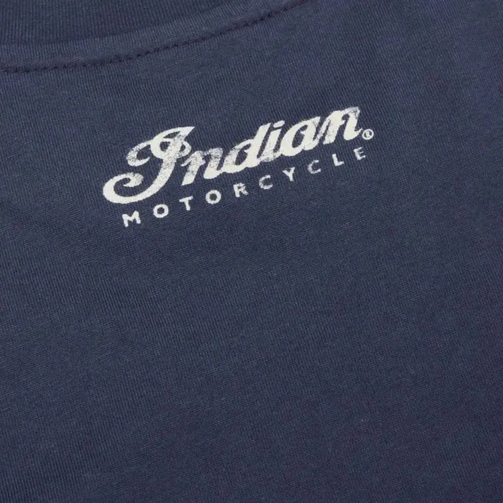 Indian Motorcycle Kids USA Flag Logo T-Shirt Blue