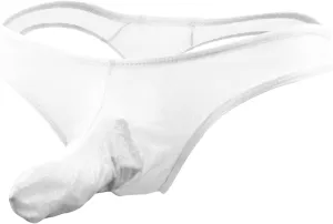 JEsilunmaMY Mesh Briefs for Men See Through Long Pouch G-String Underwear Solid Color Sexy Sheer T-Back Panties Lingerie