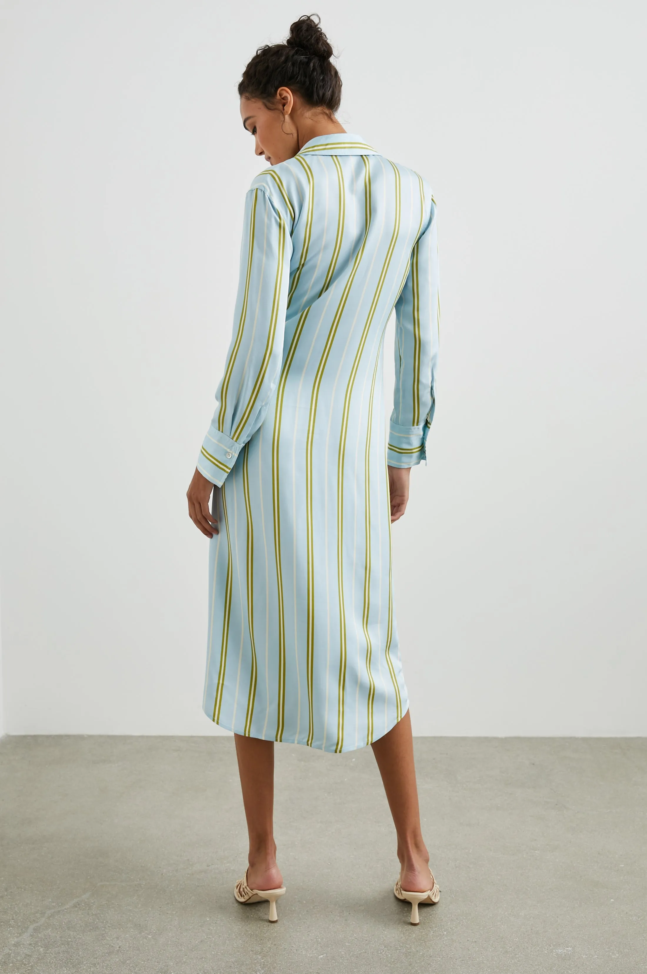 LACEY DRESS - HONEYDEW STRIPE