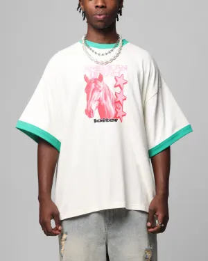 Loiter Western Front Ringer T-Shirt White/Green