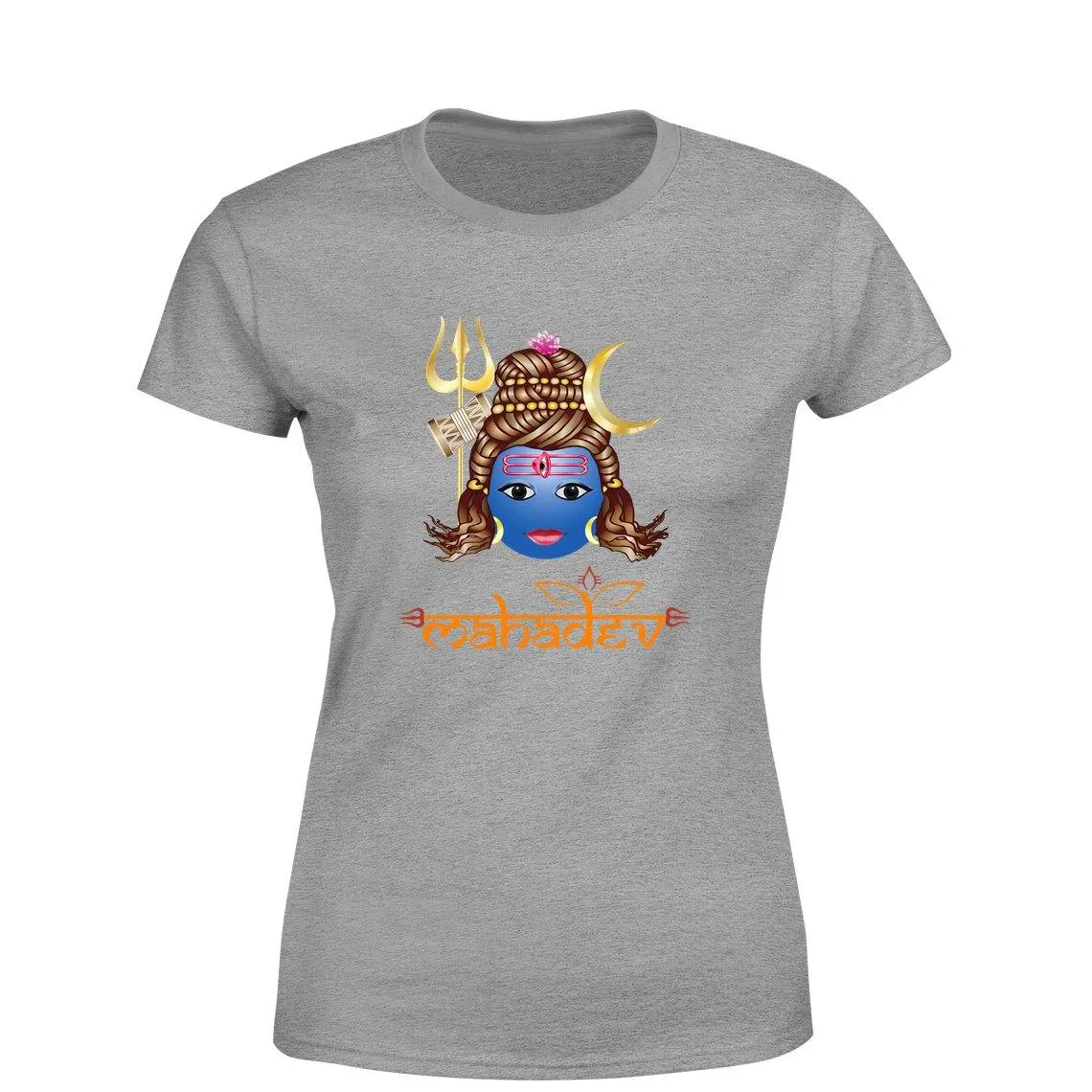 Mahadev Women Round Neck printed T-Shirts