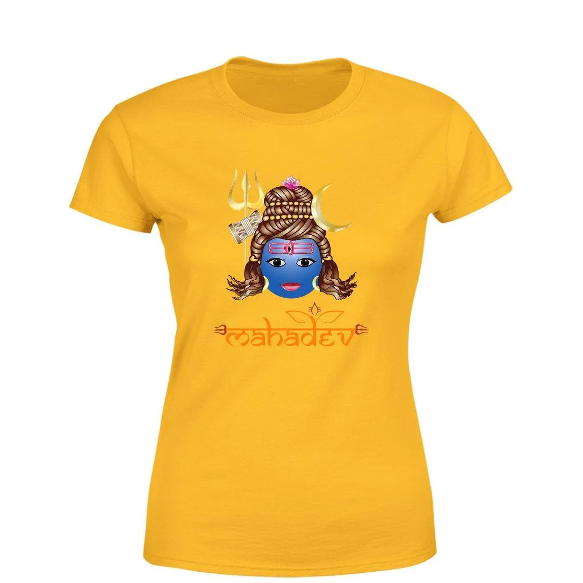 Mahadev Women Round Neck printed T-Shirts