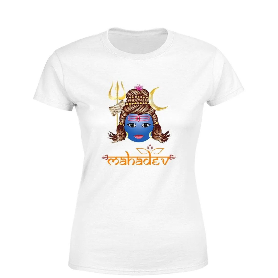 Mahadev Women Round Neck printed T-Shirts