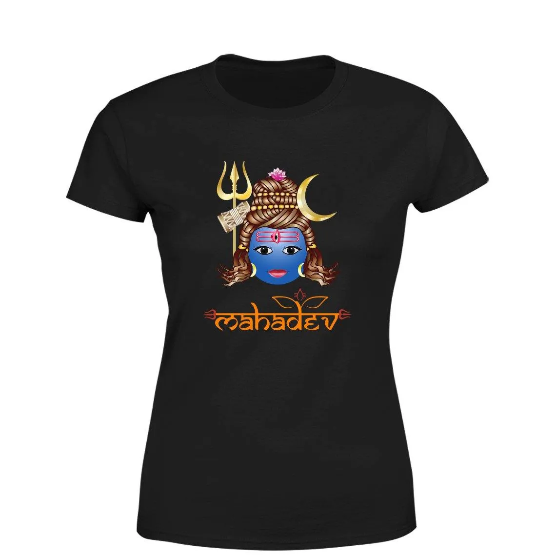 Mahadev Women Round Neck printed T-Shirts